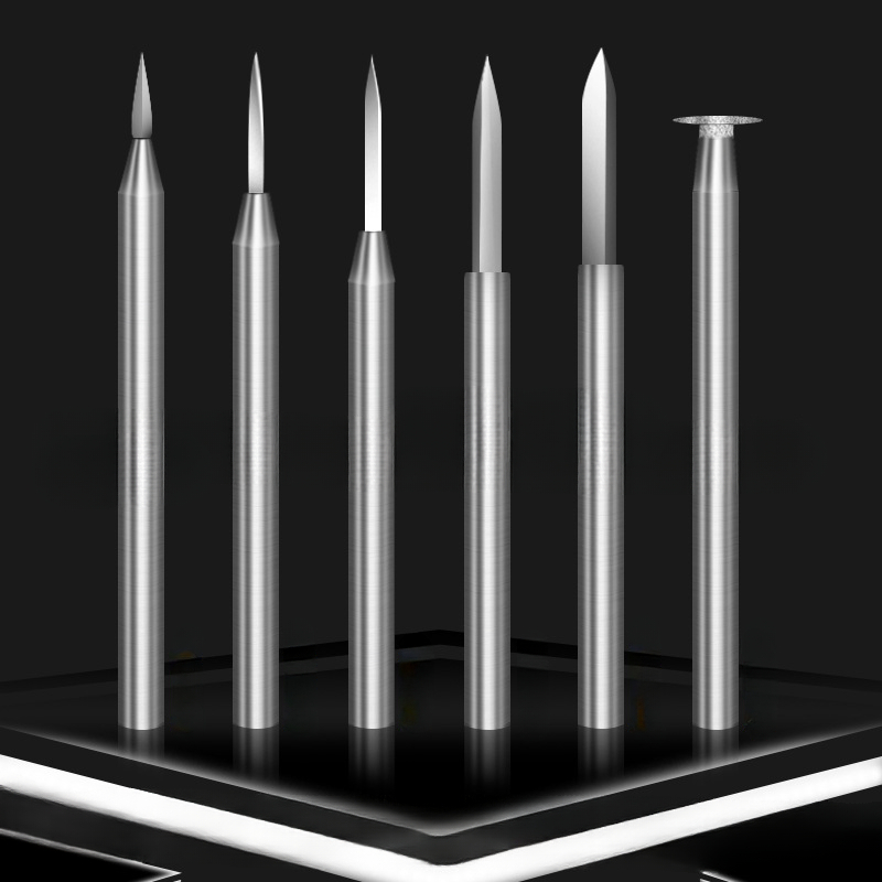 End Mill Set - 6 قطعة عالية السرعة الصلب النقش