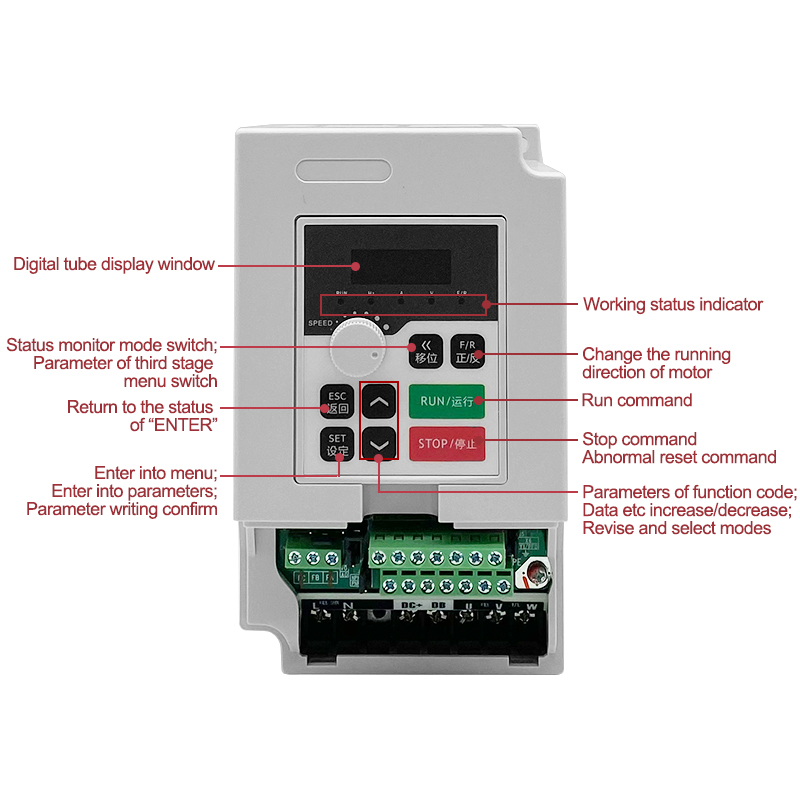 Spindle Motor - 1.5kw 110 فولت/220 فولت/380vac العاكس 2hp