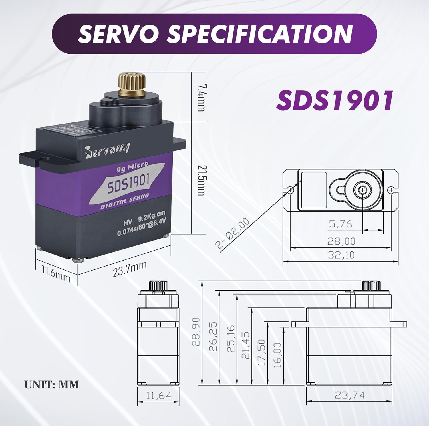 SERVOMY-SDS1901 Digital 9G Mic - مراجعة Servo 9G وسعره