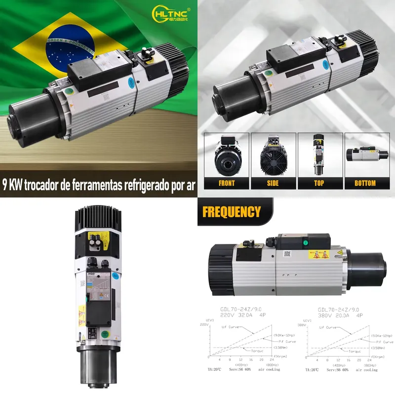 محرك مغزل AP01 9KW ISO30 مبرد  - مراجعة Spindle Motor وسعره